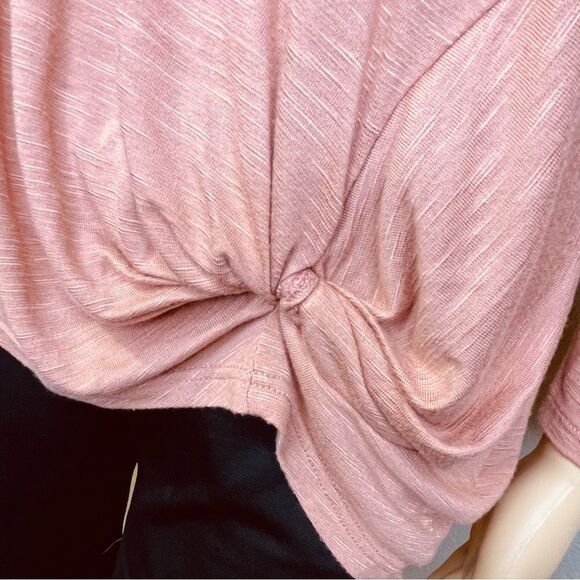 Maurices 3/4 Long Sleeve Heathered Blouse Peach Blush Color Size XL - Picture 5 of 11